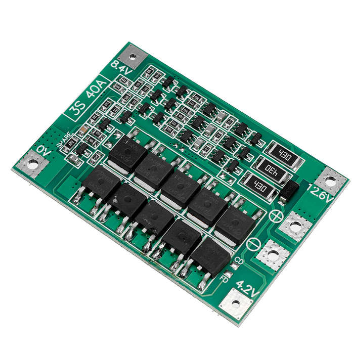 BMS 3S 40A 18650 Lithium Battery Charger Protection Board 11.1V 12.6V PCB for Drill Motor with Balan