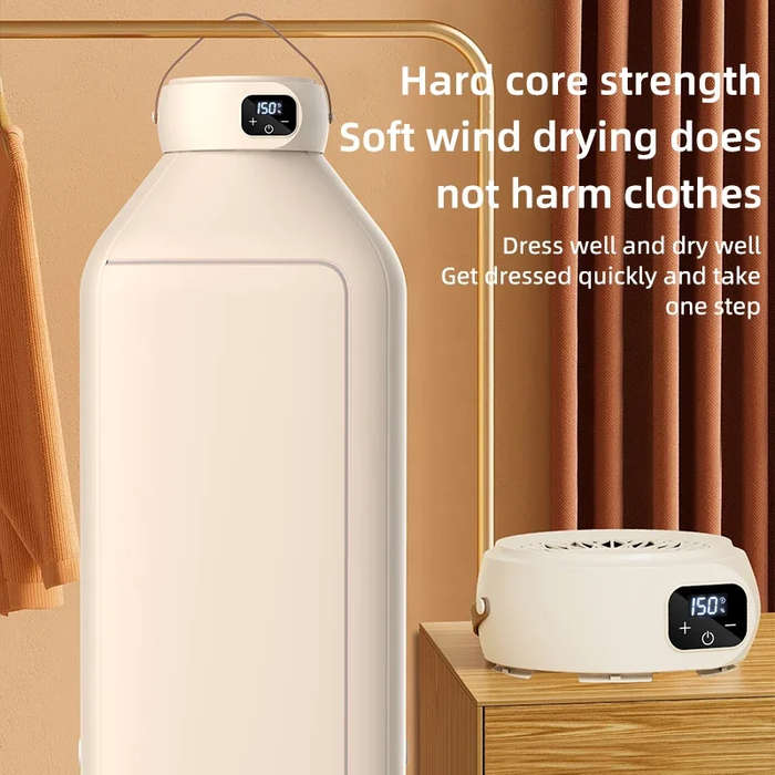 EU Plug - Multifunctional Dryer Electric Clothes Household Cabinet Floor Machine Laundry LCD Dryer W