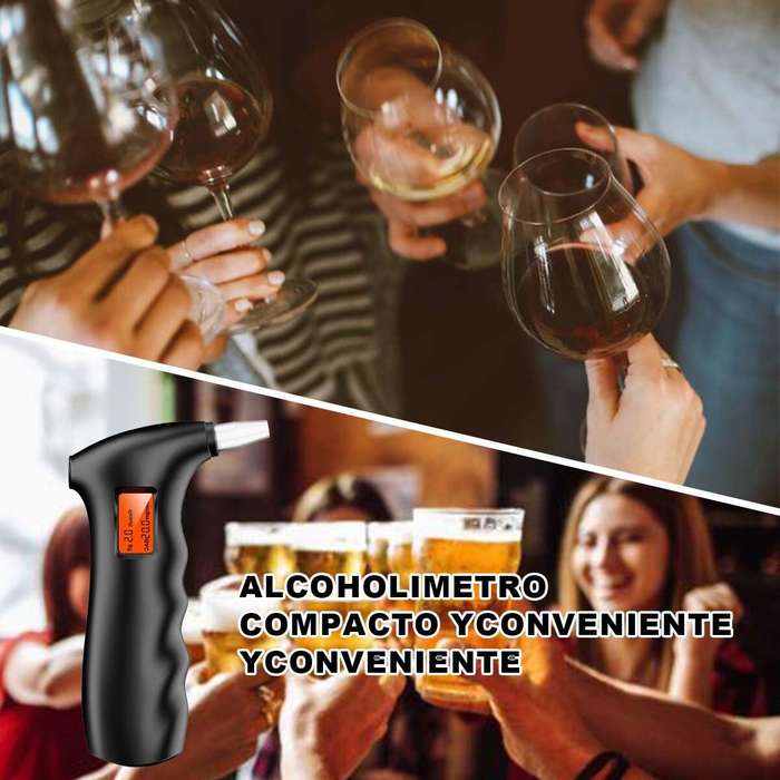 Portable Breathalyzer with 5 Mouthpieces for Alcohol Personal Alcohol Breathalyzer Tester LCD Displa
