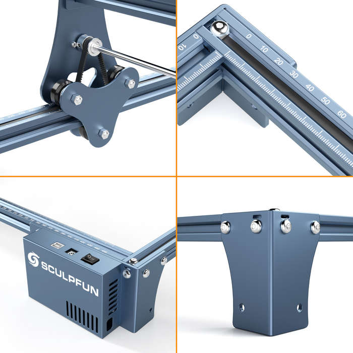 New SCULPFUN S9 Laser Engraving Machine Ultra-thin Laser Beam Shaping Technology High-precision Wood