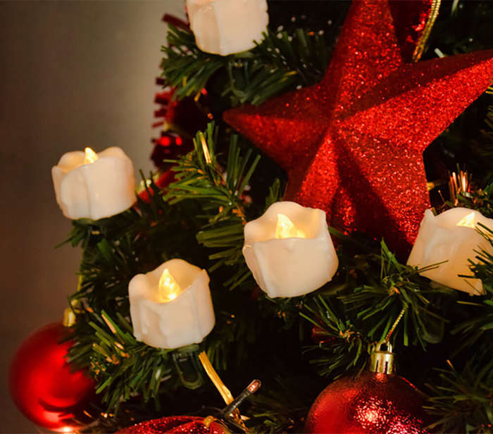 warm white - 9Pcs LED Christmas Tree Decoration Candles Remote Control Candle Lights with Clips Flas