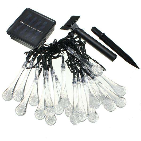 Multicolor - 4.8M 20 LED Solar Power Raindrop String Fairy Light For Christmas Party Decor Christmas