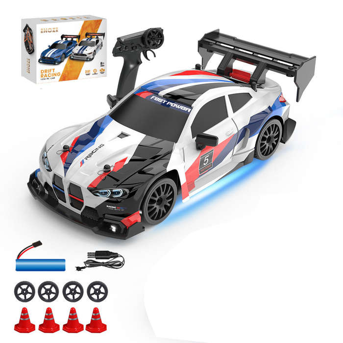 Black - ENOZE 8607 RTR 1/24 2.4G 4WD 30km/h Drift RC Car GTR Mini Race High Speed Racing LED Light O