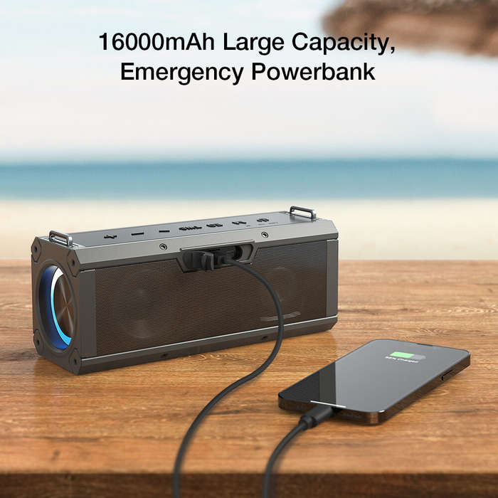 BlitzWolf BW-WA3 Pro 120W bluetooth Speaker Portable Speaker Quad Drivers Deep Bass Diaphragm EQ Ste