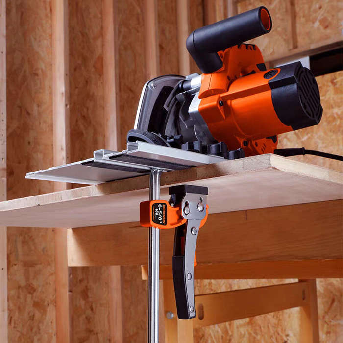 1 PC - PonyJorgensen Quick Ratcheting MFT Bench Dog Clamp Track Saw Guide Rail Clamp 181kg Clamping