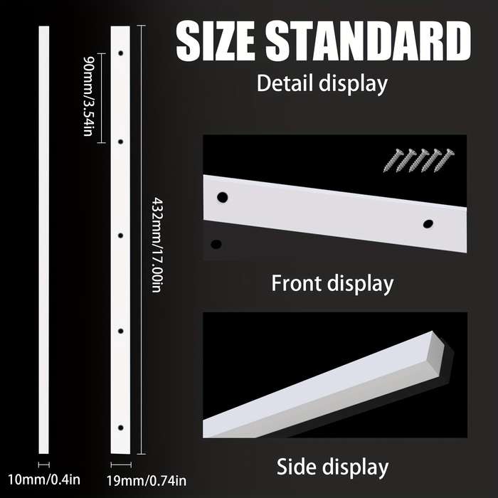 White - 2PCS Table Saw Crosscut Sled Miter Bars with Pre-drilled Holes 3/4" x 3/8" x 17" Precise Woo