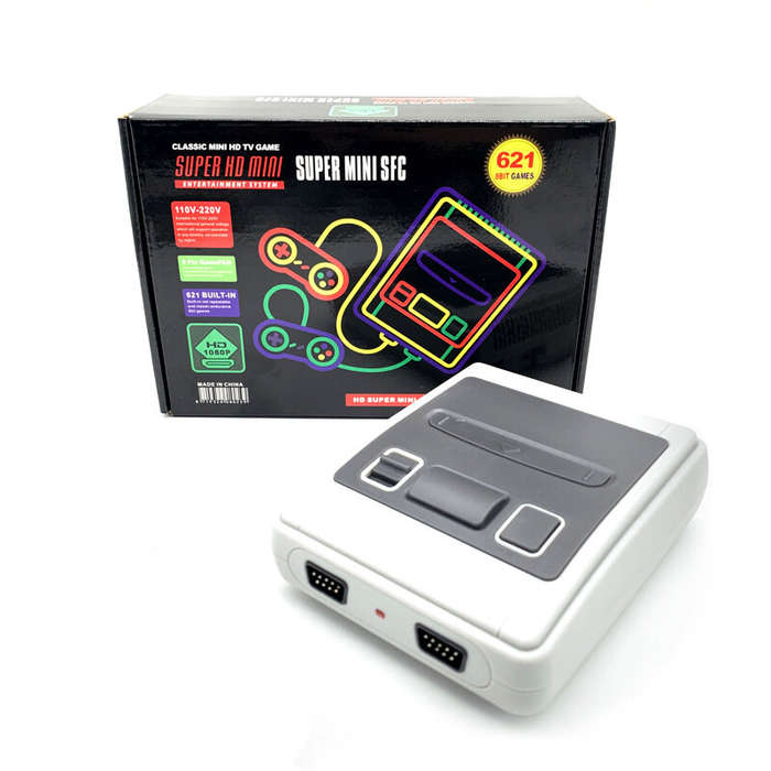 8 Bit TV Game Consle Built-in 621 Games with Dual Gamepad Wired Game Player Retro Game Consle Classi
