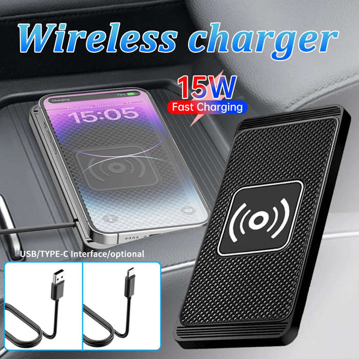 Type C Port - USB/Type-C Wireless Car Charger For Car Fast 7.5W/10W/15W Car Wireless Charger Dock St