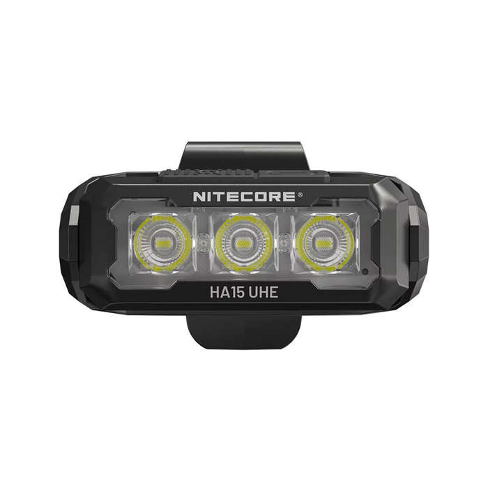 Black - NITECORE HA15 UHE 400LM Outdoor Rechargeable Headlamp AA Battery Lightweight LED Headlight F
