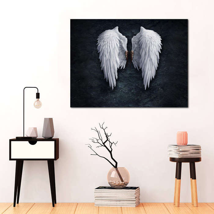 30*40cm - 30*40 cm Angel's Wings Wall Hanging Painting Living Room Background Home Living Bedroom De