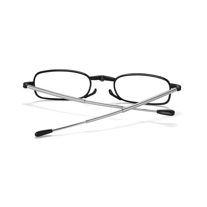 +350 - Portable Folding Reading Glasses with Buckle Storage Bag HD Anti-Blue Light Anti-Radiation Gl