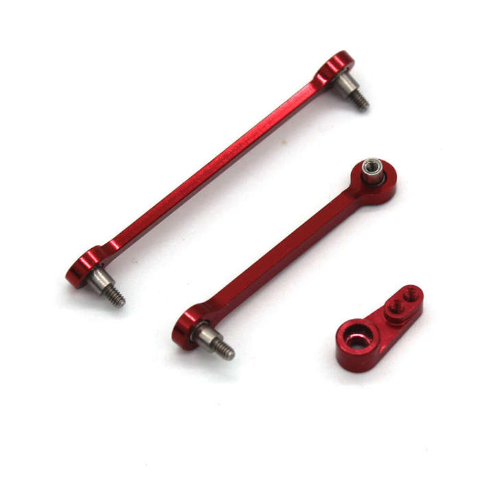 Purple - 2PCS Upgraded Metal Steering Linkage Rod Servo Arm for Wltoys 284131 284010 284161 K989 K96