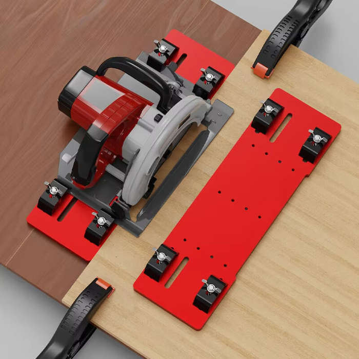 Red - Bohan Cutting Machine Base 8mm Thick Aluminum Alloy No-Drill Design Compatible with Wired and