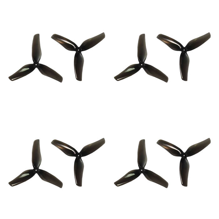 Black - 8 Pairs Gemfan Hurricane 2009 2 Inch 3-Blade Clear Black Propeller 1.5mm 1 Hole for 1103 Mot