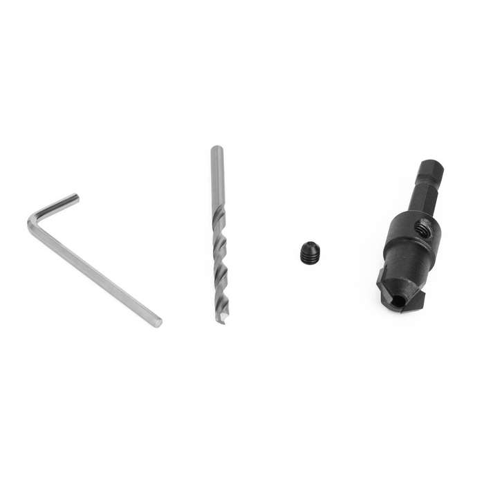 5 Pcs - LAVIE 1pc 1/4 Hex Shank HSS Countersink Woodworking Router Bit set Milling Cutter Screw Extr