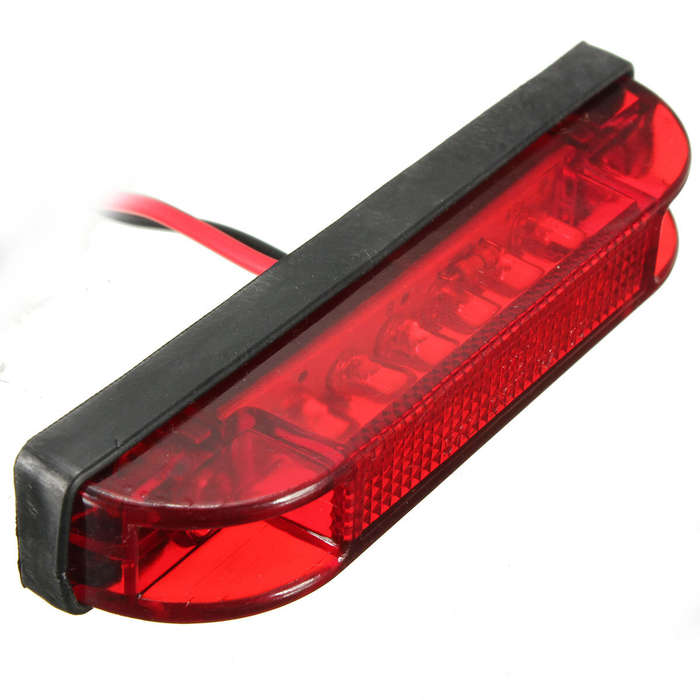 Red - 6 LED Clearance Side Marker Light Indicator Lamp Truck Trailer Lorry Van 12V 24V
