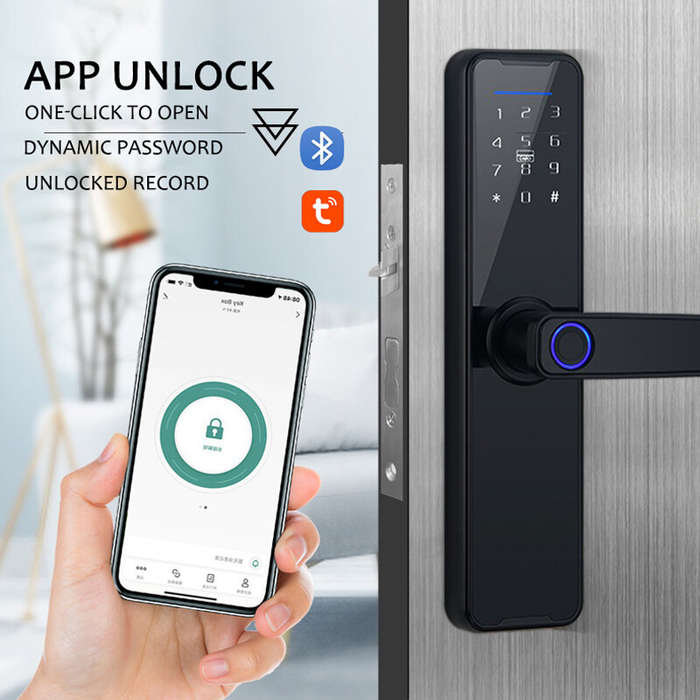 WAFU WF-H6 Tuya bluetooth Digital Electronic Lock Smart Door Lock Fingerprint/Card/Password/Key Unlo