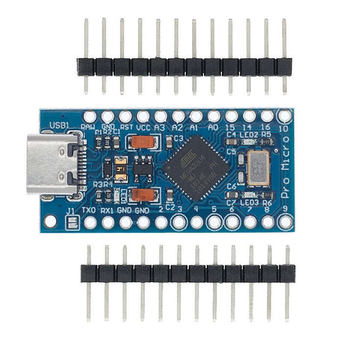 Micro Interface - Pro Micro ATmega32U4 5V 16MHz ATmega328 for ArduinoPro Mini with 2 Row Pin Header