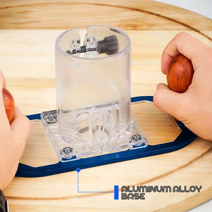 Black - Trimming Machine Router Plunge Base for 65mm Trimming Machine Transparent Acrylic Design wit