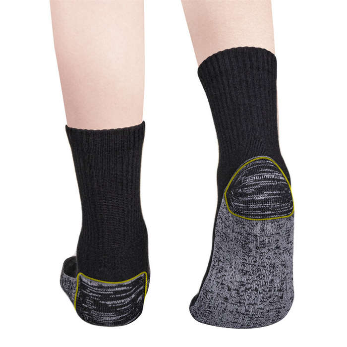 L - YUEDGE 5 Pairs Men Sports Cotton Socks Athletic Cushioned Hiking Walking Socks Terry Thermal Soc