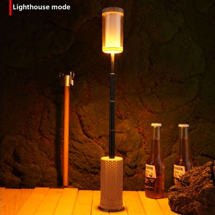 White - IPRee Rechargeable Honeycomb Camping Light Multi-functional Portable Telescopic Waterproof W