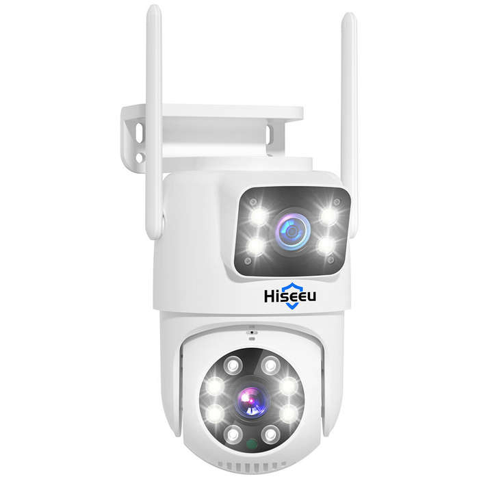 Hiseeu 2 Pack 6MP WIFI IP Camera Wireless Security Camera 5G 2.4G WiFi Dual Lens PTZ Outdoor Motion
