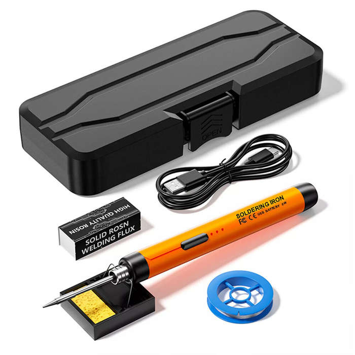 Gray - Wireless USB Soldering Iron 8W Adjustable Temperature 300-450C Type-C Charging High-Capacity