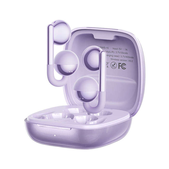 Black - RemaxOWS-15 OWS Earbuds Wireless bluetooth V6.0 Earphones HiFi Stereo ENC Noise Cancelling E