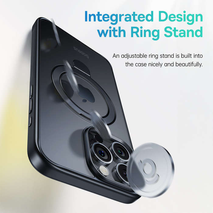 iPhone 15 Pro - Baseus SkyRing Series Magnetic Phone Case with Stand for iPhone 15 15 Plus 15 Pro 15