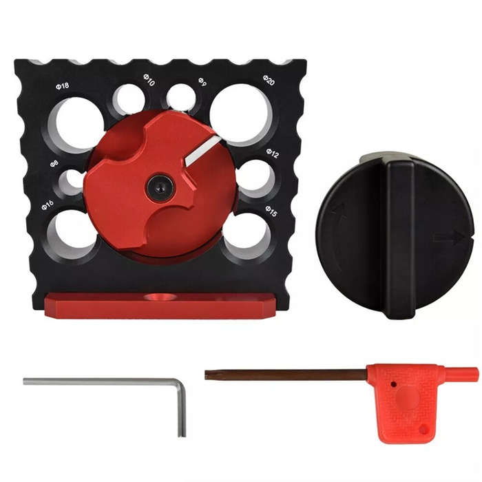 Black - 8 Holes Carbide Inserts Dowel Maker Jig High Speed Dowel Cutter Dowel Plate for Wood Rod Mil