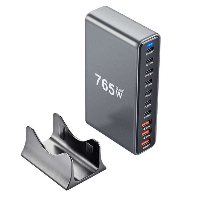 EU Plug - [GaN Tech] Bakeey YMX-765W 765W 10-Port USB PD Charger 3USB-A+7USB-C PD QC Fast Charging D