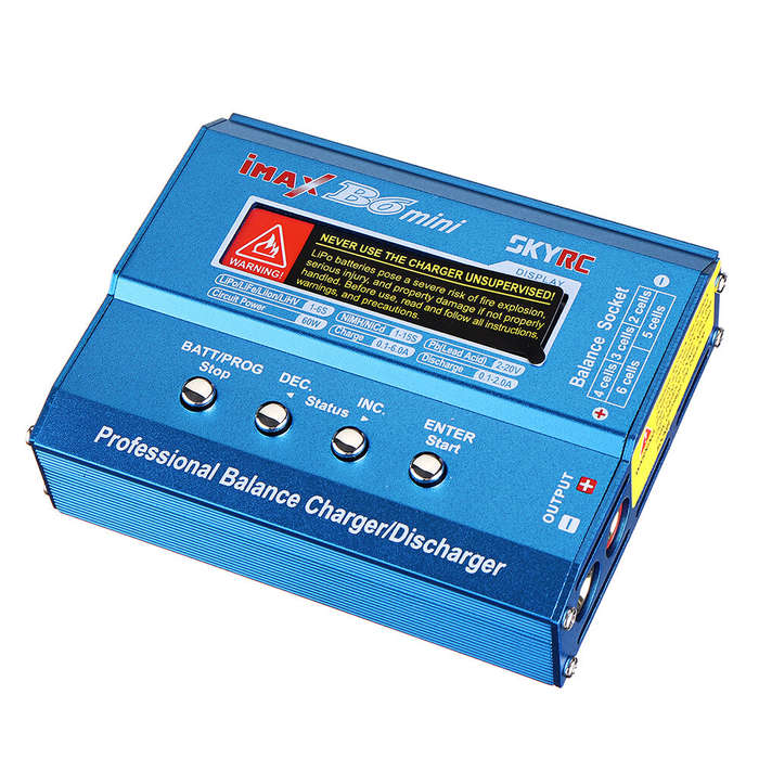 UK Plug - Original SKYRC IMAX B6 Mini 60W 6A Balance Charger Discharger with Power Supply for LiPo L