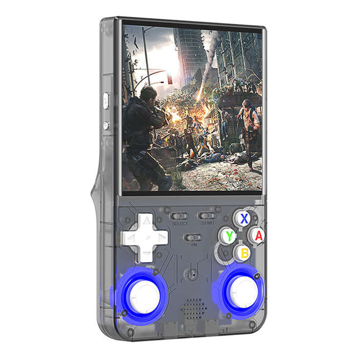 Grey - R36 Ultra 128G Open Source Handheld Game Console Built in 30000+Games 4-inch IPS Screen RK332