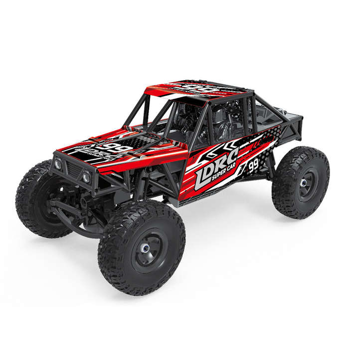Blue - LDRC 18499 Waterproof Driving Version RTR 1/18 2.4G 4WD RC Car Rock Crawler Pipe Rack Off-Roa