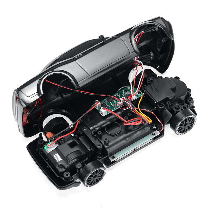 Black - FAYEE FQD10 1/20 2.4G 4WD Drift RC Car With Gyroscope RTR Flow Lights Full Scale Vehicle Mod