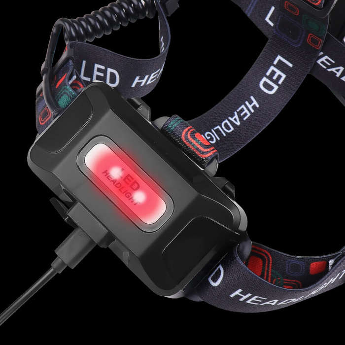 Multifunctional 30W LED Headlamp Telescopic Zoom Lightweight LED Strong Light Headlight 18650 Type-C