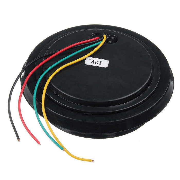 Red+Yellow - 12V 16LED Turn Signal Light Brake Stop Tail Lamp Round For Truck Trailer Lorry