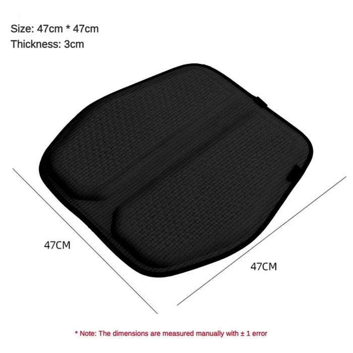 Coffee - 3D Cooling Gel Seat Cushion Honeycomb Design Anti-Slip Base Breathable Eco-Friendly Thick S