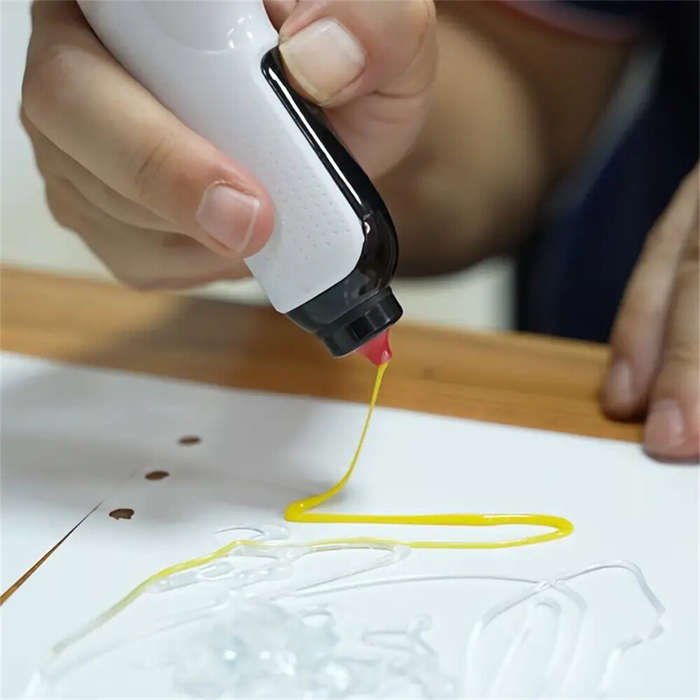 White - YYC Lithium Electric Hot Melt Glue Gun YC20-V4JBII USB Rechargeable Quick Heat Portable Glue