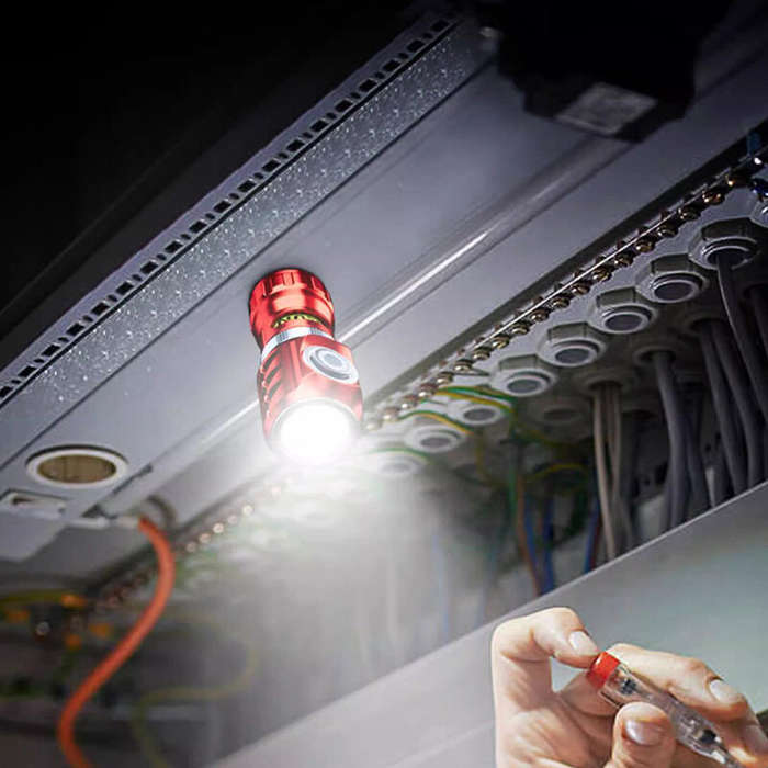 Red - Warsun 3*SST20 1200LM IPX5 Waterpoof Outdoor LED Flashlight 900mAH XPG Light Source Rotatable