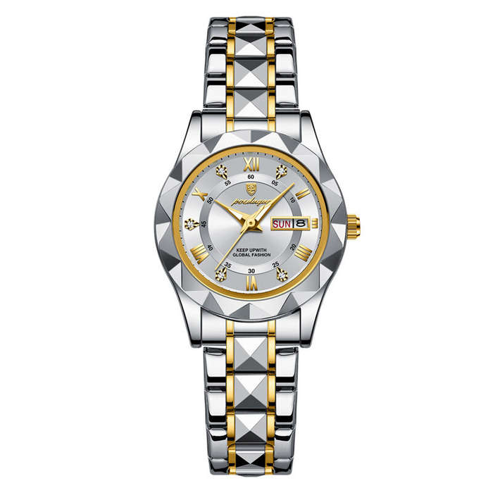 Blue - POEDAGAR Women Luxury Watch Luminous Waterproof Quartz Watch Analog Calendar Business Wrist W