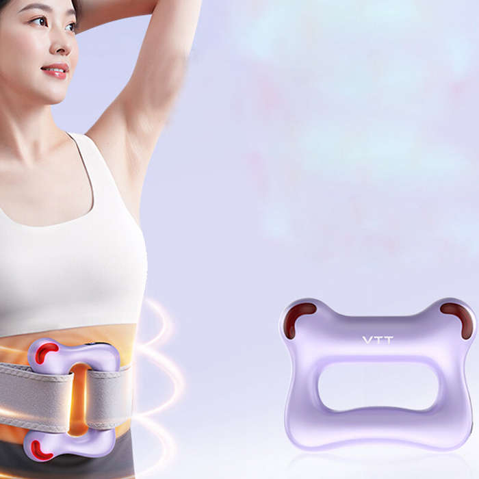 Purple - VTT U8 Cordless Fascia Massage Ring 6 Modes 99 Intensities Dual-Eccentric Vibration Integra