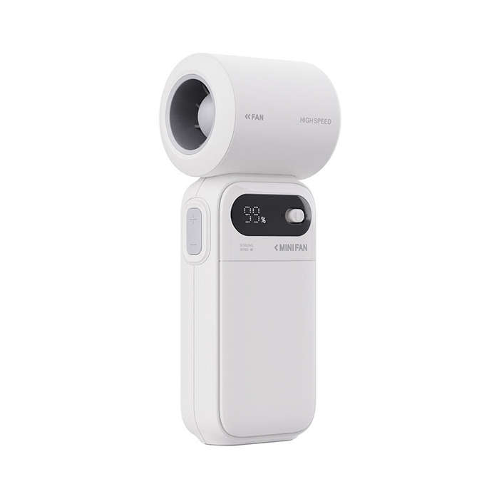 White - 5-blade 100 Speed Handheld Turbine Electric Fan High Speed Outdoor Cooling High Wind Power T