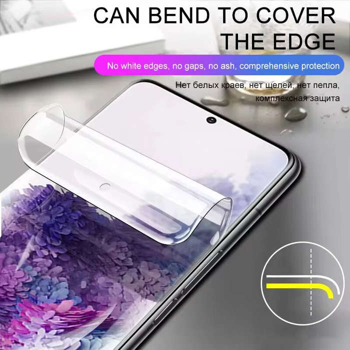 S10+ - 1Pcs Hydrogel Screen Protector Film HD Clear Full Coverage for Samsung Galaxy S10/S10+/S20/S2