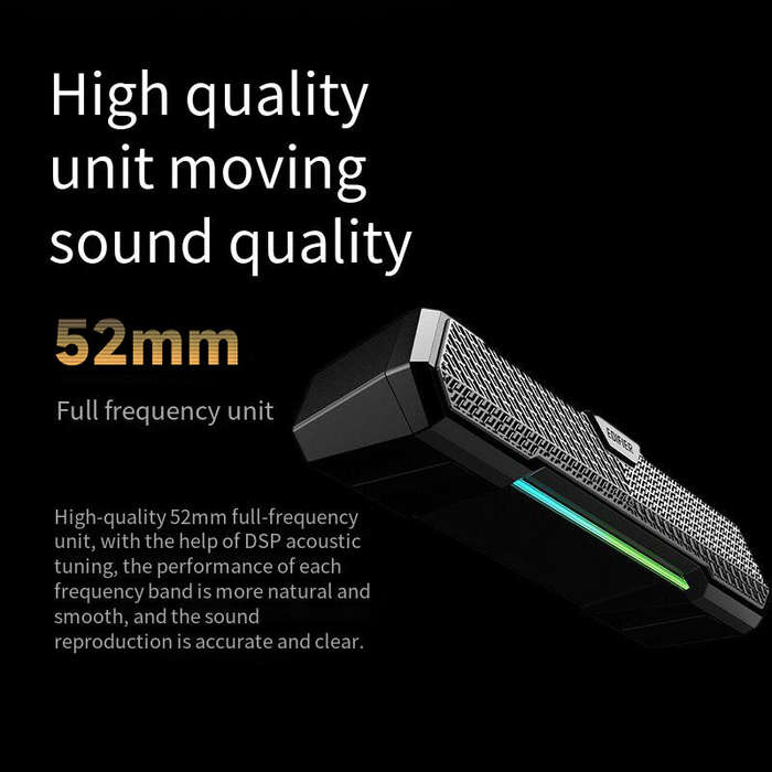 Black - EDIFIER ZX3 bluetooth 5.3 Speaker Wired Loudspeaker 52mm Full Frequency Unit Stereo Subwoofe
