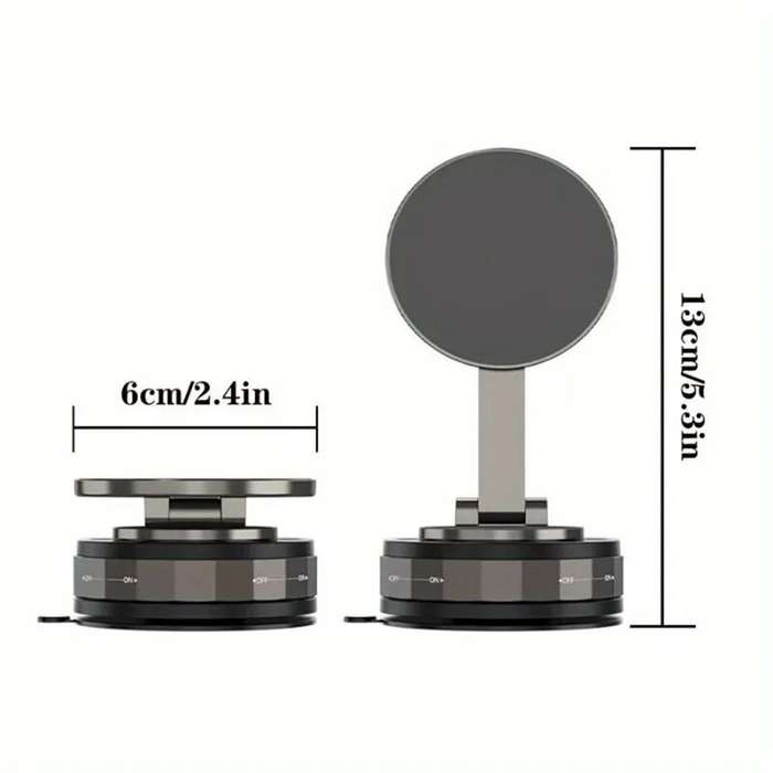 Black - Foldable Adjustable Magnetic Phone Holder 360 Degree Swivel Mount for Car Dashboard Table an