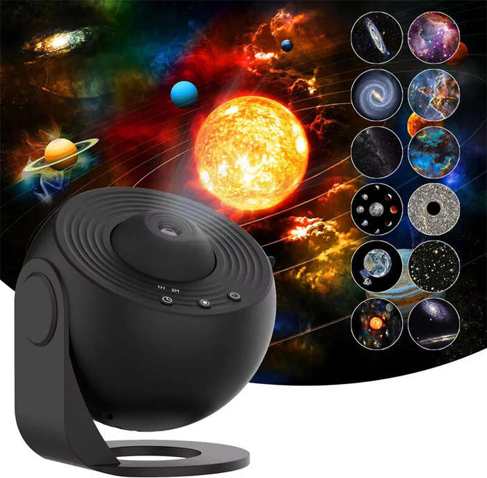 Black - Planetarium Projector Galaxy Projector Bedroom Night Light HD Star Projector for Kids Bedroo