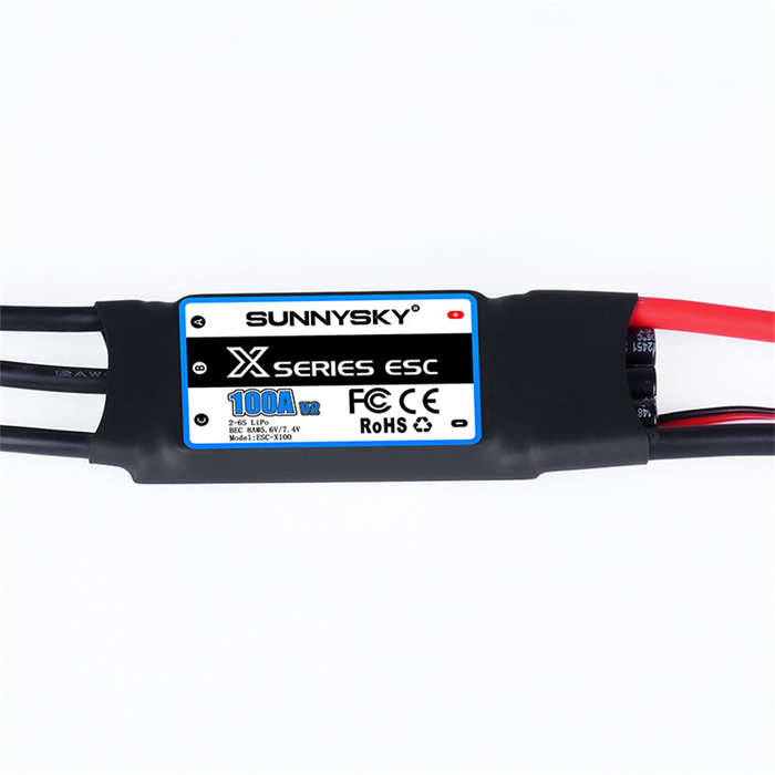 100A - SUNNYSKY X Series 100A V2 2-6S Brushless ESC With 5.6V/7.4V 8A BEC for RC Airplane