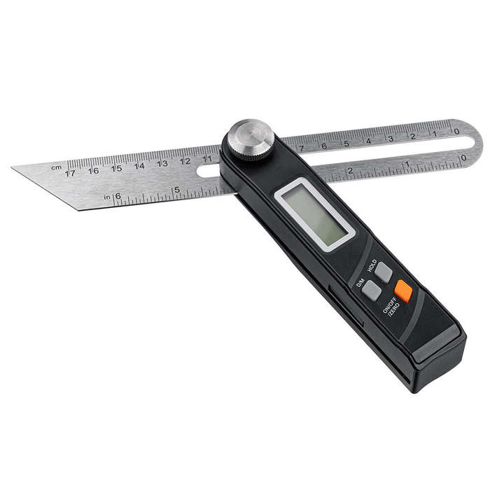 Stainless Steel 360 Degree Gauge Digital Protractor T Bevel Electronic Level Battery Operated LCD Di