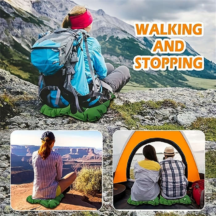 Black - IPRee 48.5x37.5cm Ultralight Air Cushion Outdoor Camping Sleep Cushion Folding Inflatable Pi